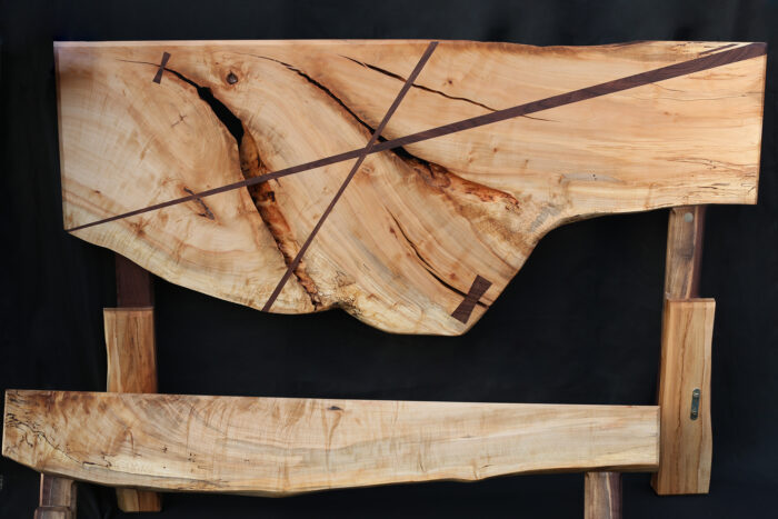 Bed Frame No.1 | Figured Maple and Walnut - Image 9