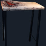 Bistro Table No.1 | Curly Maple with Copper Epoxy