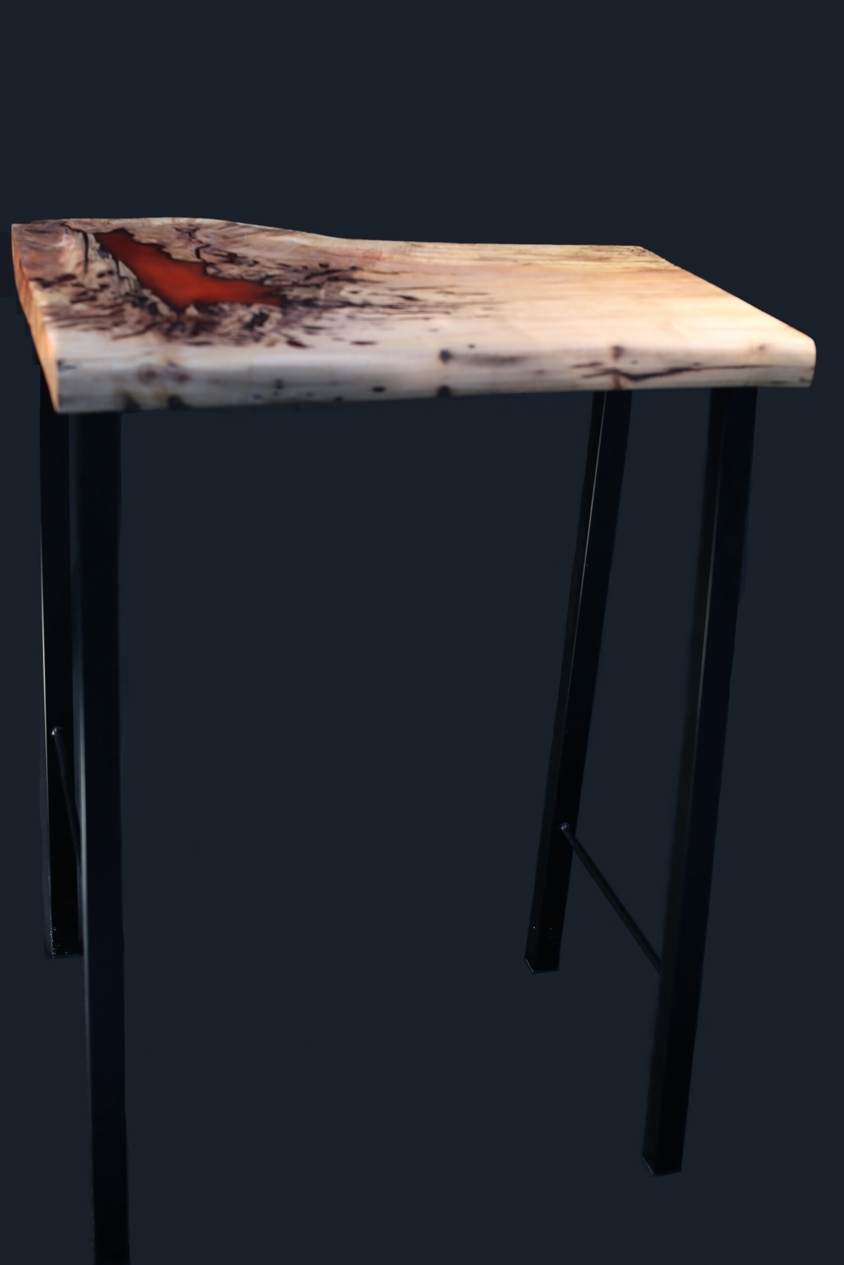 bistro(1) Bistro Table No.1 | Curly Maple with Copper Epoxy - Image 1