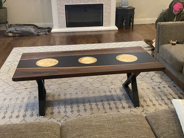 Coffe Table  No.3 | Walnut, Maple, Epoxy - Image 3