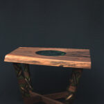 Coffe Table No.5 | Walnut, Epoxy, Pinecones, Maple  SKU