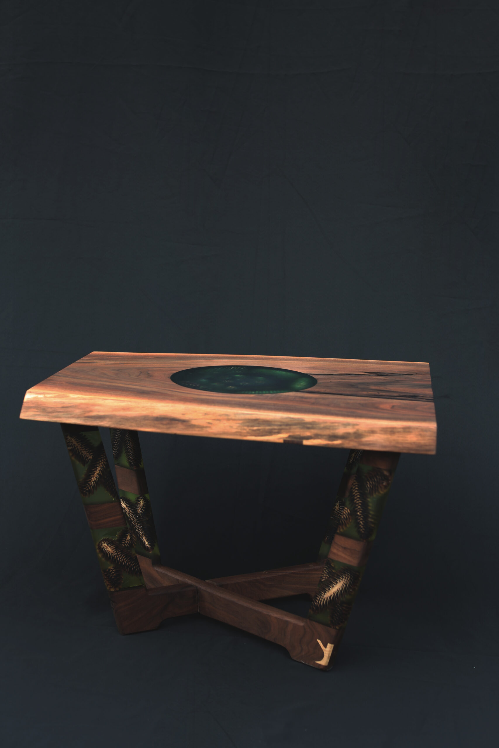 coffeetable5(2) Coffe Table No.5 | Walnut, Epoxy, Pinecones, Maple SKU - Image 1