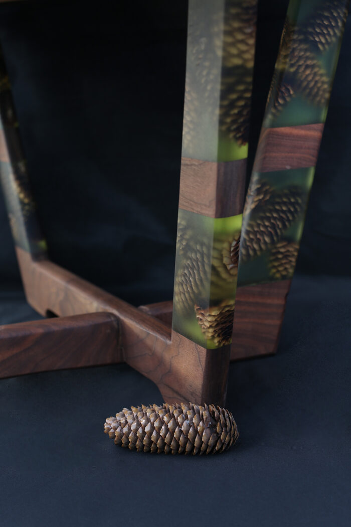 Coffe Table No.5 | Walnut, Epoxy, Pinecones, Maple  SKU - Image 7