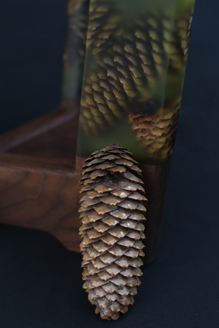 Coffe Table No.5 | Walnut, Epoxy, Pinecones, Maple  SKU - Image 6