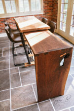 Extension Gathering Table | Curly Maple, Walnut, Ebonized Oak, and Purpleheart - Image 3
