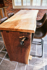 Extension Gathering Table | Curly Maple, Walnut, Ebonized Oak, and Purpleheart - Image 7
